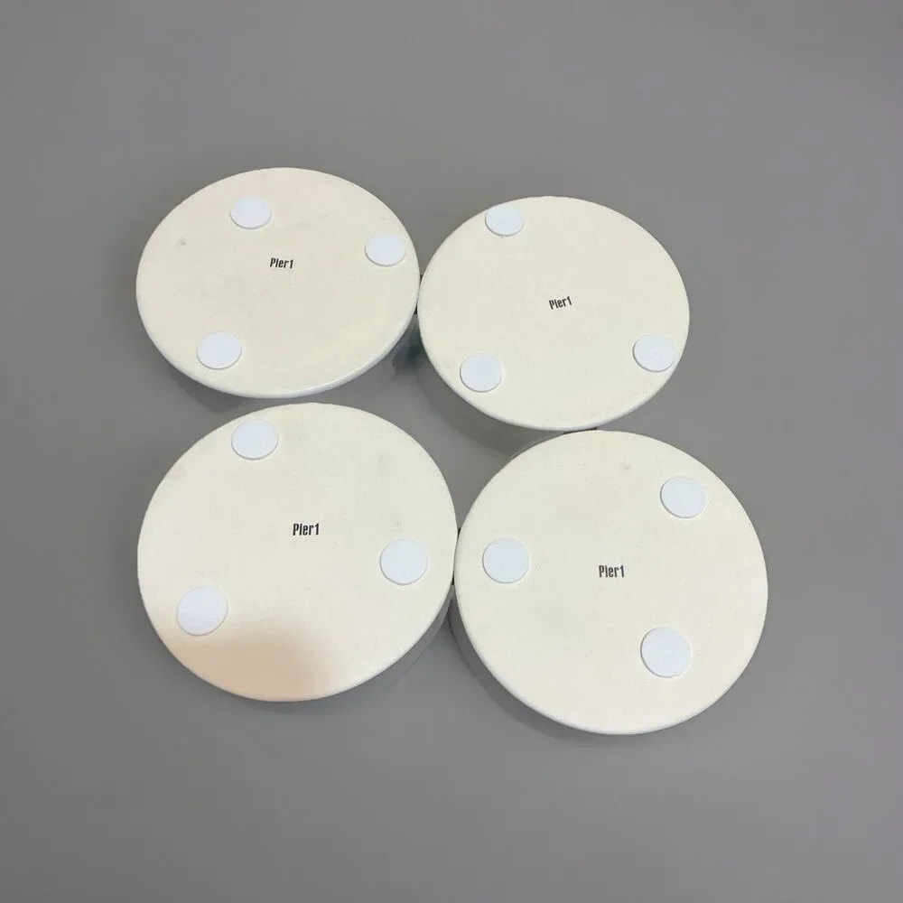 Pier 1 Floral set of 4 Coasters Tropical Ceramic